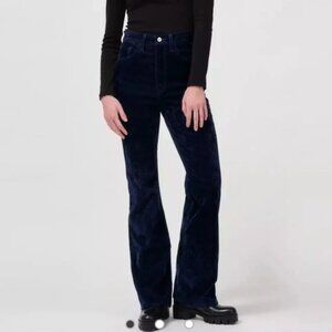 Levi’s Ribcage Bootcut Blue Velour Corduroy Jeans Size 28